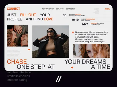 Dating Web Platform Design Template app design daring app design dashboard dating design interface landing landing page platform product design ui ux web web design concept web design template web ui website website design