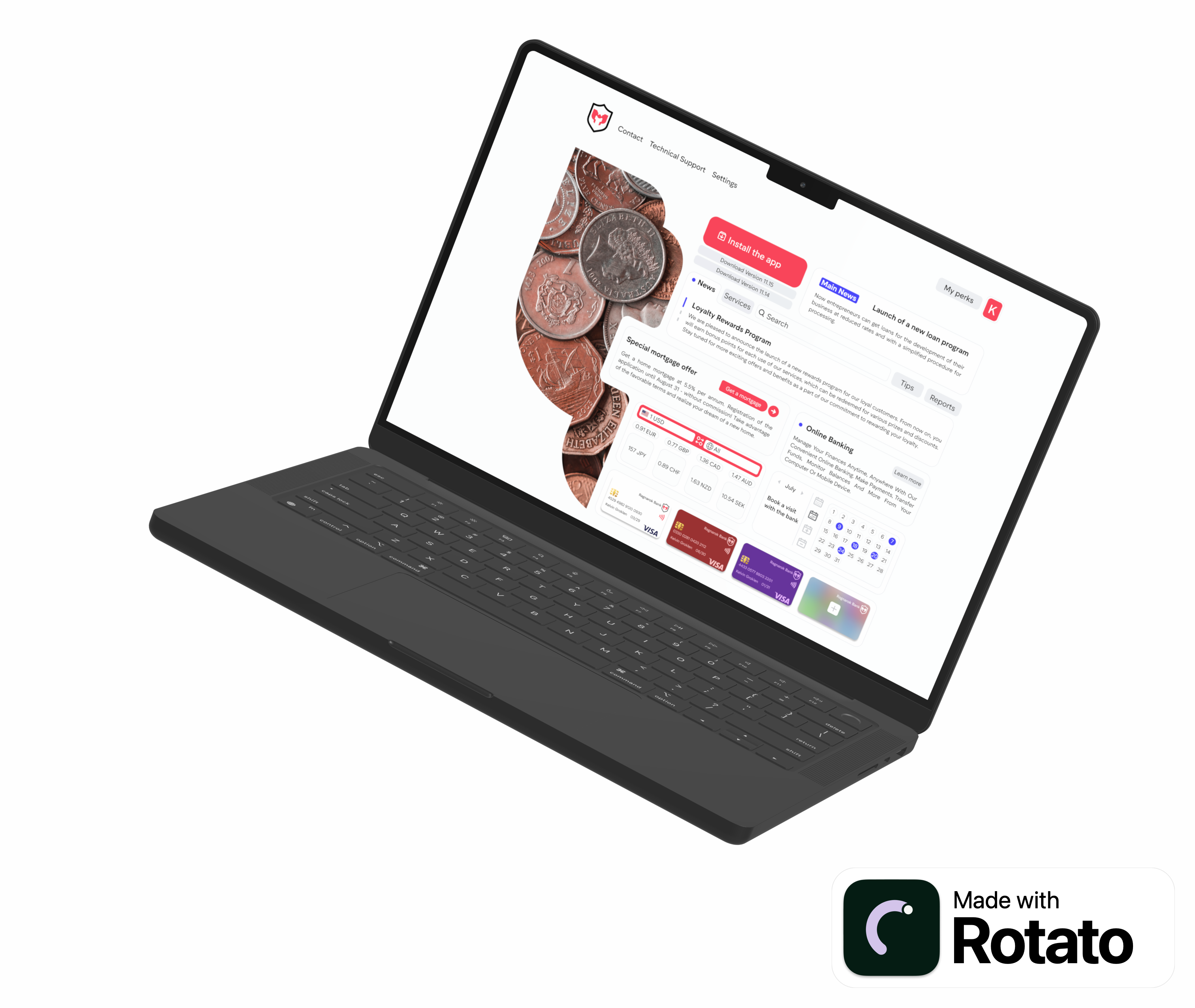 Web Design for Ragnarok Bank bank design web design