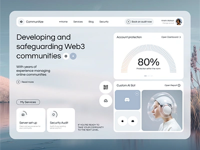 Communitize - Disord Security Firm auditing blockchain broadcasting channel cybersecurity development devops discord discord security eloqwnt landing page network protocol saas security protocol thread ui ux web design web3 webdesign