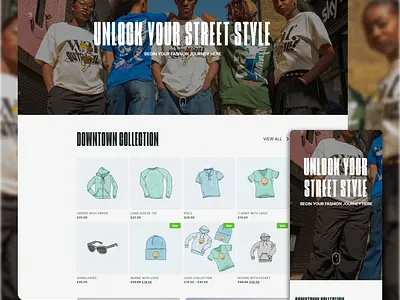 Street Style Woocommerce Theme online store ui ux web design website woocommerce