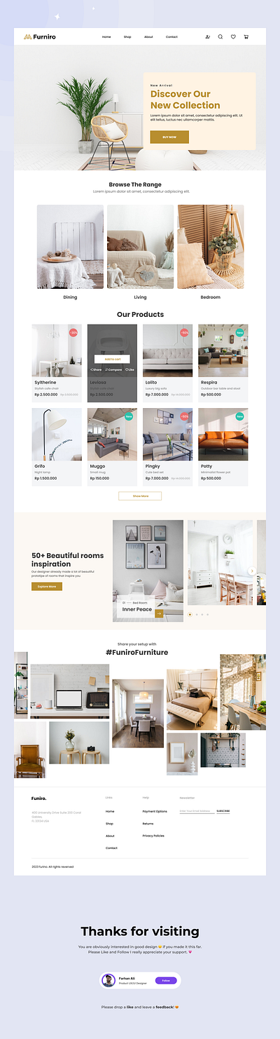 E-commerce Landing Page desig e commerce landing page ui ux web website