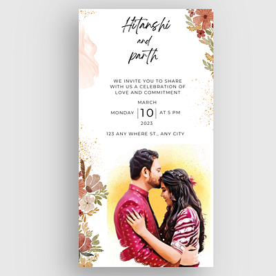 Wedding Invitation canva canvafree canvatemplate indianwedding indianweddinginvitationcard instagram instagramstory invitationcard wedding weddinginvitation