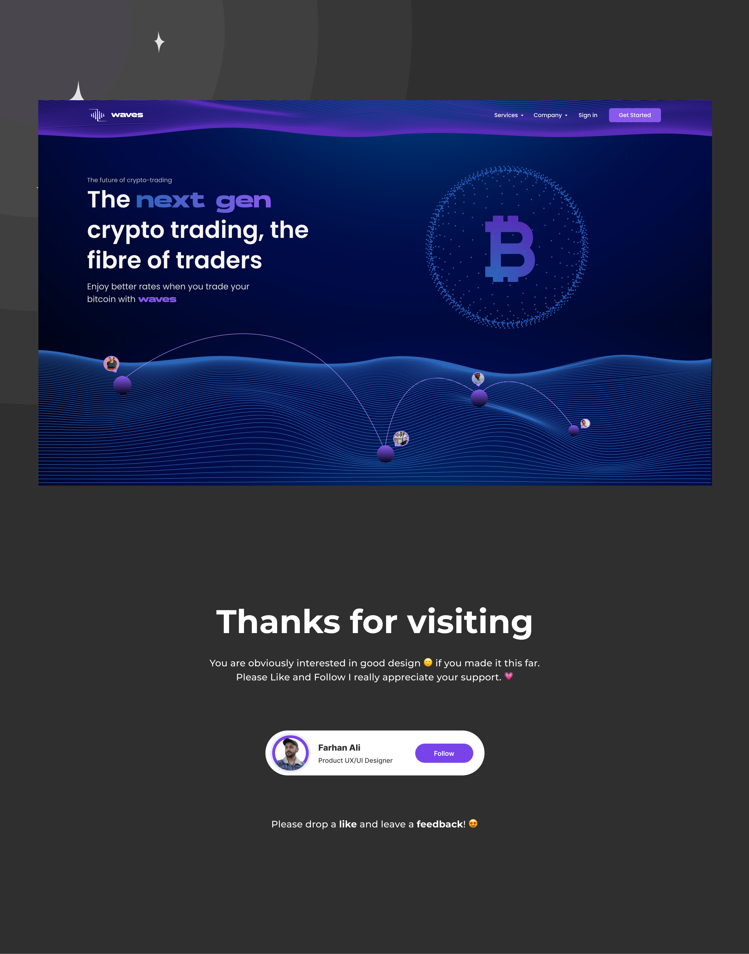 BTC Web Hero section design design figma ui ux web website website design