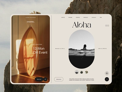 Aloha - surf camp web design branding design figma logo surfing ui ui trends ux web design website