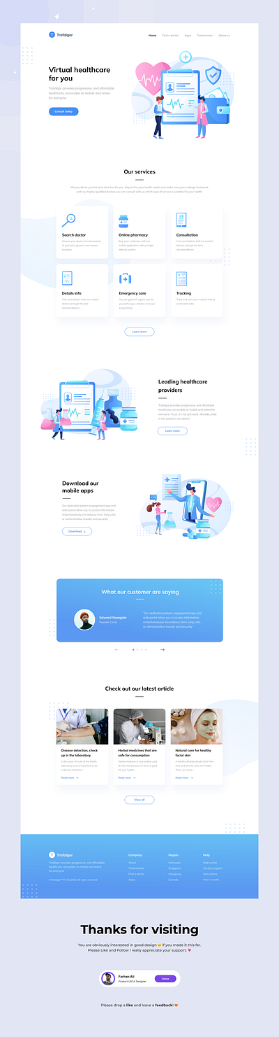 Healthcare website design care design figma health landing page ui ux web website