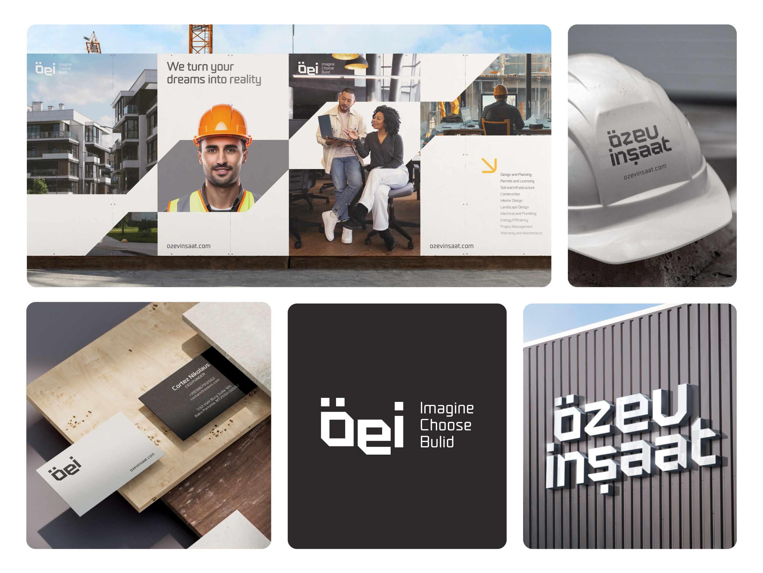 Öz Ev İnşaat Branding Design brand branding building construction design graphic design house identity illustration logo logotype ui villa