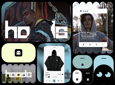 Hoods | branding of the app for clothes shopping branding graphic design logo