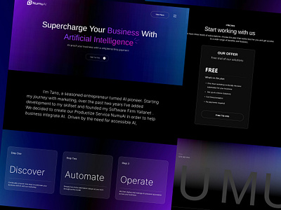 Numu Ai - Ai Landing Page Design ai ai landing page ai landing page design design landing page landing page design modern design web design