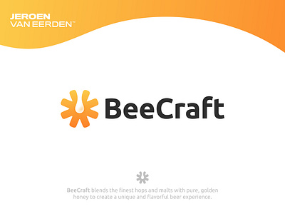 BeeCraft - Logo Design bee beer bees brand identity design branding brew brewery craft creative logo drink drip honey logo nectar spark visual identity design