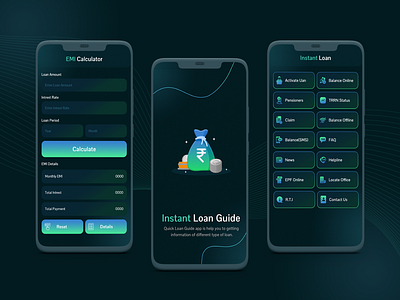 Instant Loan Guide App UI ui