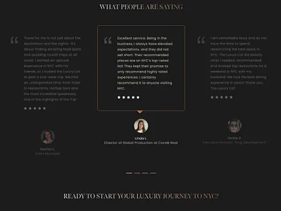 The Luxury List design feedback important review site testimonial trust web webdesign website