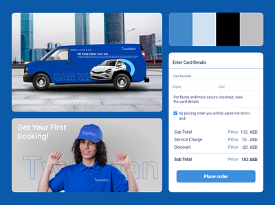 Unified Branding for Twaddan Car Wash: Mobile Service App Design android app design brand design brand identity branding branding design daily ui dailyui design figma interface mobile design mobile ui mockup product design ui ui ux user experience user interface ux
