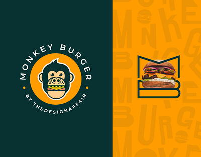 Monkey Burger Creative Logo! branding graphic design logo