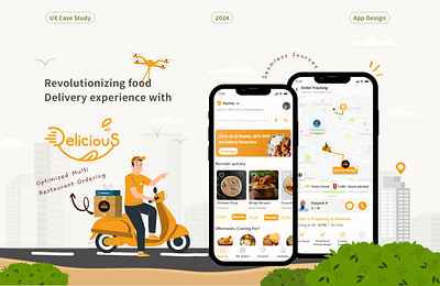 Delicious - Food Delivery App app app design branding delivery food storytelling ui ux