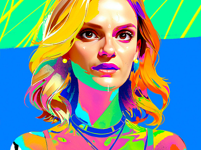 Tsveti ai art artwork drawing girl hair illustration portrait