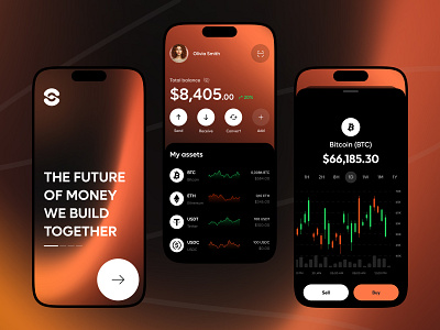 Crypto service - Mobile app app design blockchain crypto crypto app crypto currency cryptoexchange mobile app mobile design wallet