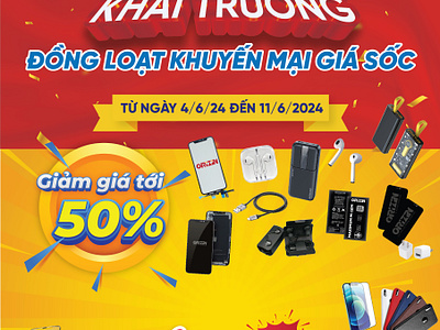 Banner khai trương sự kiện