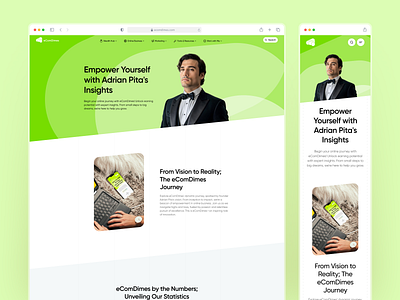 eComDimes Responsive Design blog ui blog website green marketing marketing ui minimal ui mobile modern design responsive design ui design web design website