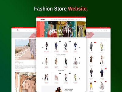 Fashion Store Theme Template branding design ecommerce illustration ui web design website design website template woocommerce wordpress