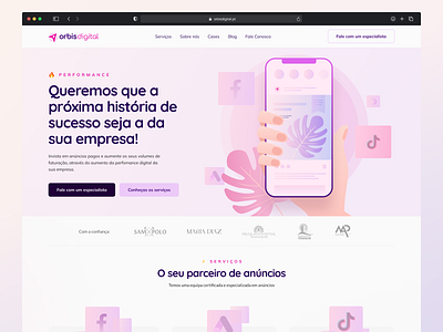 Orbis Digital - Landing page clean ui landing page pink ui