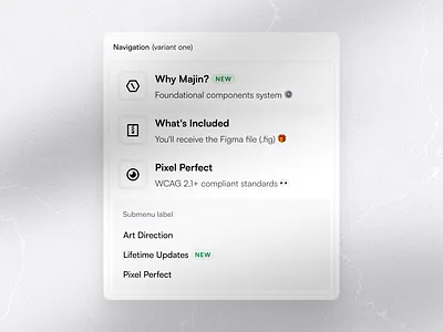 Navigation (variant one) app design figma menu minimal navbar navigation product design ui ui design uiux user interface ux web web design website