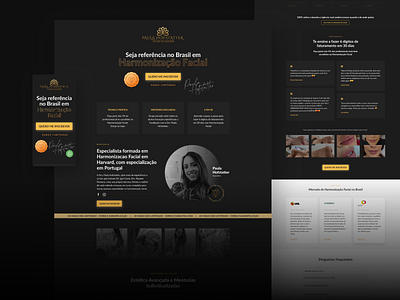 Harmonização facial - Landing page black design dark dark mode dark ui fast interface landing page quick