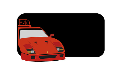 F40 car design drawing ferrari graphic design illustration illustrator logo logo design vector