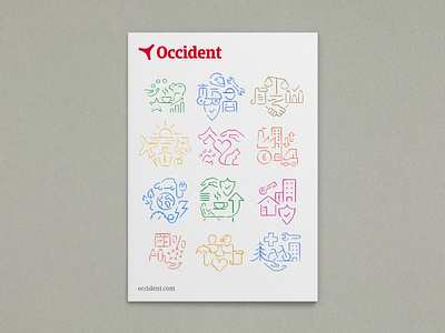 Brochure for Occident branding design graphic design icon illustration marcoriolserra minimal ui vector vectorillustration