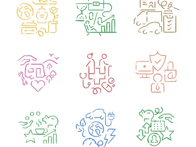 Insurance Offerings for Occident branding design graphic design icon illustration marcoriolserra minimal ui vector vectorillustration