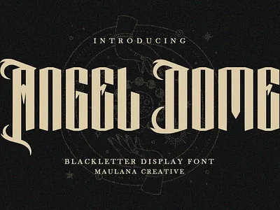 Angel Dome Blackletter Display Font animation branding font fonts graphic design logo nostalgic