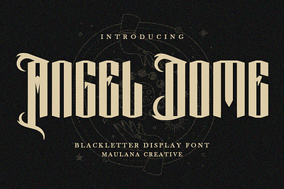 Angel Dome Blackletter Display Font animation branding font fonts graphic design logo nostalgic