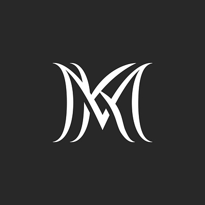 MK or KM initials black and white branding calligraphic emblem identity initials logo km km logo lettering letters logo logo logo design minimal style mk mk logo monogram overlapping thin lines two letters typography