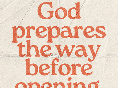 God prepares the way before opening a door | Christian Poster christian