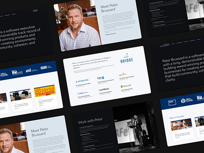 One Page Website Design | Personal Branding for Tech Executive branding minimal modern one page website personal branding squarespace web web design