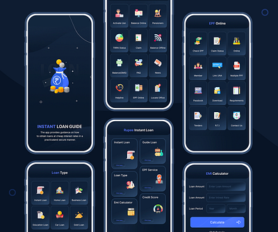Instant Loan Guide App UI ui