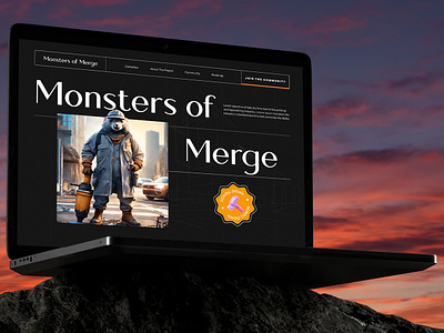 Monsters of Merge NFTs Landing Page all blockchain crypto cryptoart digitalart digitalownership ethereum everyone global landing page metaverse nftcollector nftcommunity nftgallery nftmarketplace token trends 2024 ui website design world