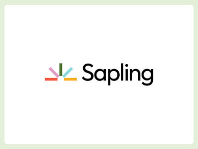 Sapling branding education graphic design logo