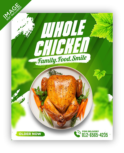 Chicken food design graphic design