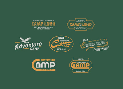 Camp Exploration adventure badge branding camp illustration nature outdoors simple typography vector vintage