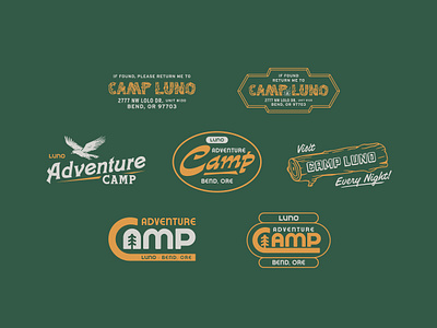Camp Exploration adventure badge branding camp illustration nature outdoors simple typography vector vintage