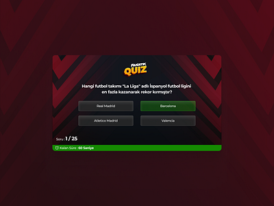 Fanatik : Quiz Widget game question quiz sport ui ux widget