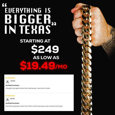 Ads creative - Gold Chain graphic design