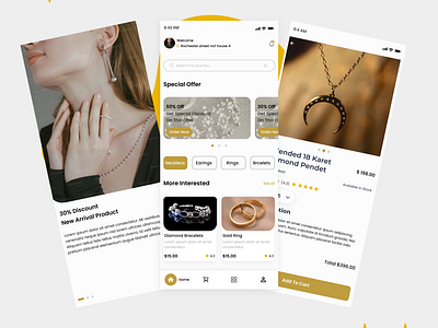 Jewelry App design graphic design mobile app ui user experience user interface ux web design