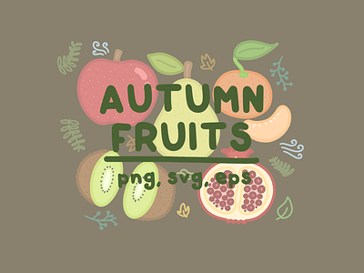 Atumn Fruits Illustrations