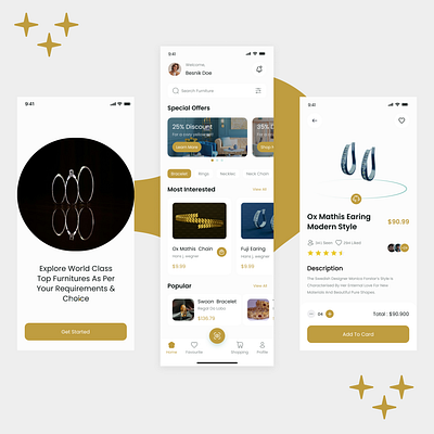 Jewelry Store design graphic design landing page mobile app ui user experience user interface ux web design