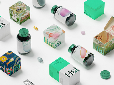 Halsa: Packaging 3d art branding color dieline graphic design illustrations logo motion design motion graphics packaging paintings pentawards typeface visual identity