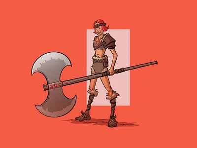 RILEY artwork axe barbarian cartoon cartoon illustration cartooning character design character designer childrens book conan concept art design digital art drawing illustration illustrator procreate