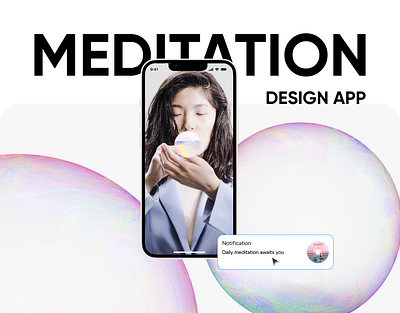 Meditation app concept