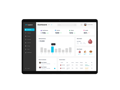 Dashboard Design branding cake dashboard interface pastry pastry ordering ui ui design website