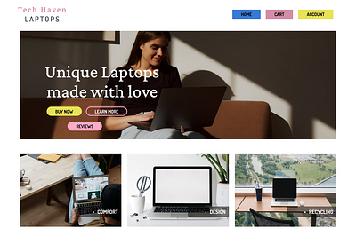 Tech Haven Laptops - Landing page landing page laptop ui website